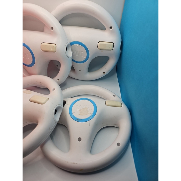4Pcs OEM Racing Steering Wheel Nintendo Wii Controller RVL-024 MarioKart Genuine - Picture 3 of 7